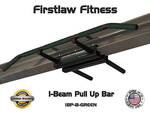 Firstlaw Fitness 600 LBS Weight Limit - I-Beam Pull Up Bar - Bent Bar - Grip Tape - color: Green