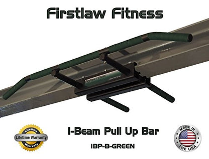 Firstlaw Fitness 600 LBS Weight Limit - I-Beam Pull Up Bar - Bent Bar - Grip Tape - color: Green