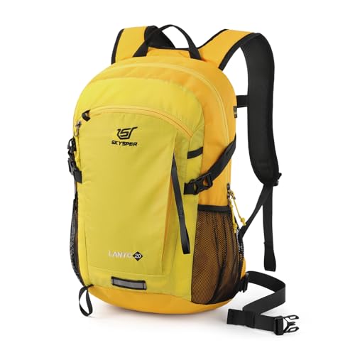 SKYSPER Small Hiking Backpack, 20L Lightweight Travel Backpacks Hiking Daypack for Women Men - color: Lantc20-yellow, size: 20l