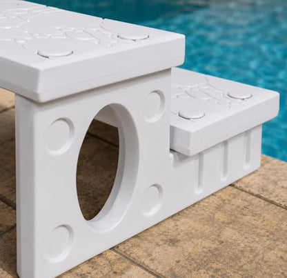 XtremepowerUS Hot Tub Steps, Non-Slip & Durable Hot Tub Stairs, Portable Universal Ladder Can Be Used Indoors and Outdoors Multi Purpose 2-Step Spa RV Campers Deck Steps Side Step, White - color: White