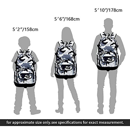 rickyh style School Backpack Travel Bag for Men & Women Lightweight College Back Pack with Laptop Compartmen - color: 04camouflage White