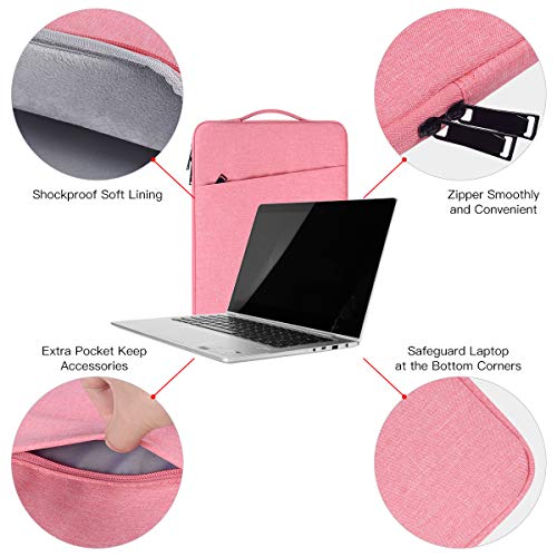 14 Inch Laptop Sleeve Case Bag for Asus Chromebook Vivobook14, Samsung Galaxy Chromebook Go, Lenovo ThinkPad 14/ Flex/Yoga, Dell Latitude, Acer HP Chromebook(Pink) - color: Pink, size: 14 Inch