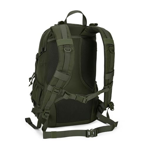 Mardingtop Small Tactical Backpack,Molle Hiking Backpack for Backpacking,Cycling and Biking,15L/25L Backpack - color: Army Green, size: 25L