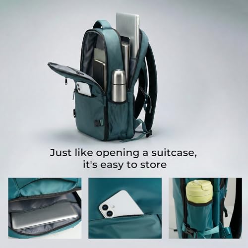 Vacuum Compression Backpack, Carry on Sealed Travel Backpack with Vacuum System and Pump, Fathers Day, Birthday Gifts for Traveler Expands to 40L Packing Capacity, Fits 17” Laptop &2–5 Days of Clothes - color: Teal, size: 40L