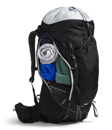 The North Face Terra 65 Backpack - Unisex Hiking Pack, Cinch-Top Opening with Zipper, Pole & Ice Axe Attachments, TNF Black/Asphalt Grey-NPF, Small/Medium - color: Tnf Black/Asphalt Grey-npf, size: Small-Medium
