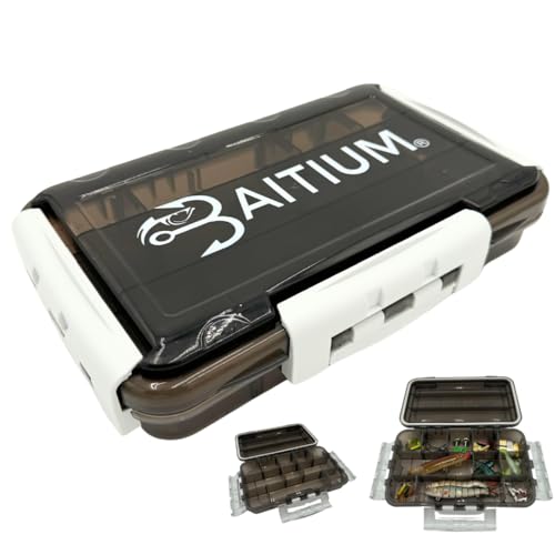 Baitium XTRAseal Waterproof Fishing Tackle Box Organizer, Tackle Boxes With Dividers, Tacklebox for Fishing, 3600 3700 Tackle Tray, Fishing Gear - size: 3600 (10.6" x 6.7" x 2")