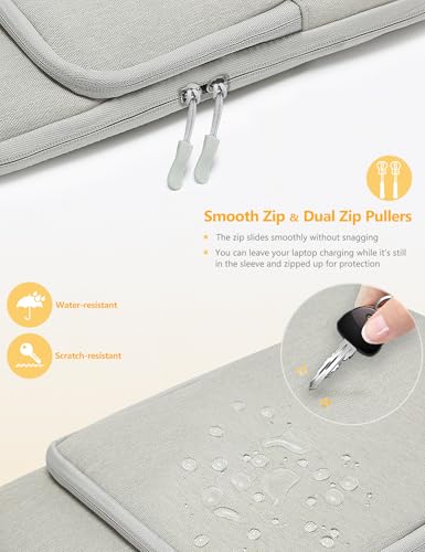 HYZUO 13 Inch Laptop Bag Sleeve Case for MacBook Air 13 M5 M4 M3 M2 M1 A3449 2026-2018, 13" MacBook Neo 2026 A3404, MacBook Pro 13 M2 M1 2026-2016, iPad Pro/Air 13, Surface Pro, XPS 13, Light Gray - color: Light Gray, size: 13 Inch