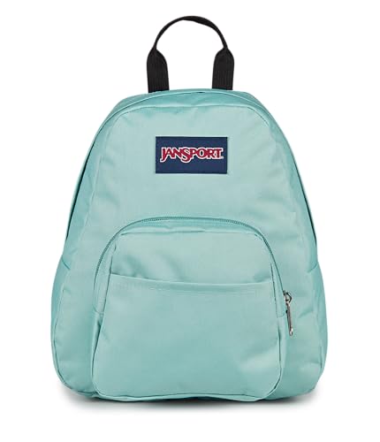 JanSport Half Pint Mini Backpack, 10.2 L - Durable Mini Bag Purse with Adjustable Shoulder Straps, Single Main Compartment, Zippered Stash Pocket, Faded Sage - color: Faded Sage