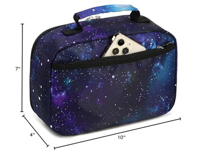 LEDAOU Lunch Box Kids Insulated Lunch Bag Boys Girls Toddler Reusable Lunchbox for School Picnic Hiking - color: Blue