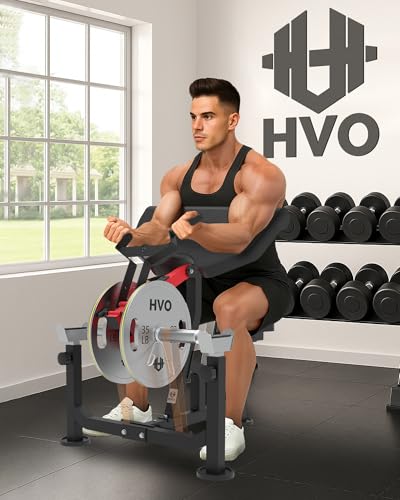 HVO Bicep Tricep Curl Machine Preacher: Curl Bench 2 in 1 Arm Curl and Tricep Extension Machine for Home Gym Workout - style: Red-Preacher Curl Machine