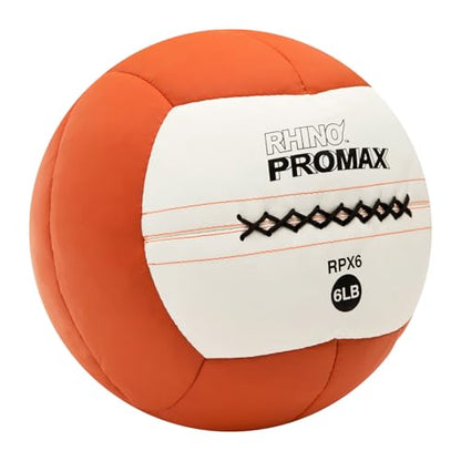 Champion Sports Rhino Promax Wall Balls - Soft Shell Non-Slip Grip for Weightlifting, Plyometrics, Cross Training, & Home Gym - style: 6 LBS