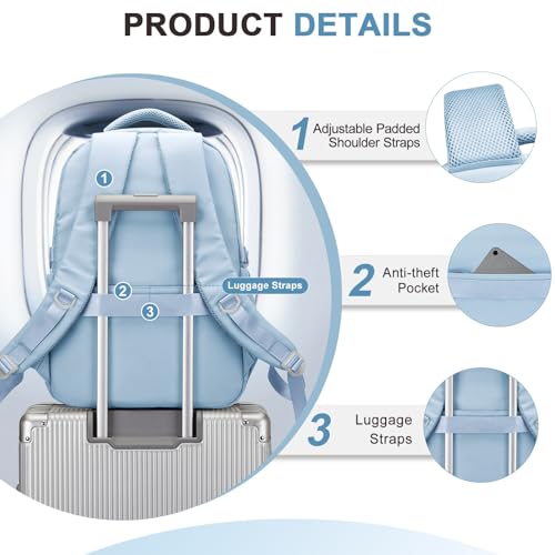 Cute Backpack for College Students Waterproof School Bag High School Backpacks for Teens Girls Boys Laptop Bookbag Casual Daypacks Backpacks for Women Men（Blue） - color: B4-blue