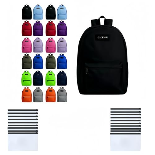 Thin lightweight School Backpacks-24 pack multicolor 17 inches