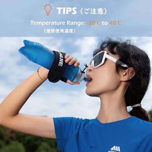 TRIWONDER Running Handheld Water Bottle 17.6oz BPA-Free Hydration Bottle for Running, Marathons & Walking - color: B-500ml Handheld Holder Strap