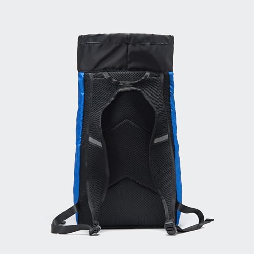 Pander Drawstring Backpack with Adjustable Shoulder Straps, Slim Gym Cinch Sack with Side Zipper Pocket, Machine Washable Polyester Daypack for Travel & Workout, Blue - color: Blue