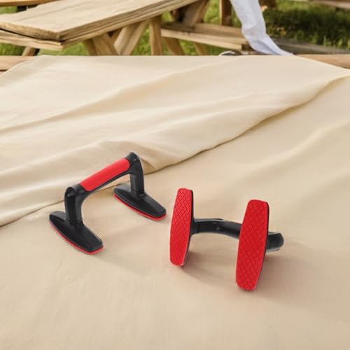 ibasenice 2pcs Push-up Handles Parallettes Bars Anti-slip Plastic Pushup Stands for Floor Calisthenics Equipment Home Strength Training for Men and Women