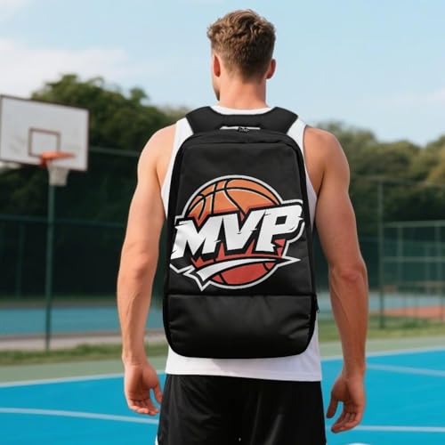 18.5in Basketball Backpack Basketball Bag with Shoe Compartment & Ball Holder, Waterproof Bag for Soccer Volleyball - color: Anime Style Basketball Print
