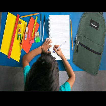 Trail maker Backpack with School Supplies for Kids - 20 Piece Back to School Supplies with 17" Backpack (Green Pack) - color: Green Pack