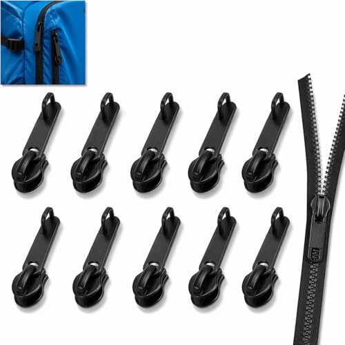 Didiseaon 10-Pack Nylon Zipper Pull Replacement for Suitcase Tsas Locks Zipper Pullers for Luggage Security and Travel Use Easy Grip Repair Kit for Backpacks Jackets