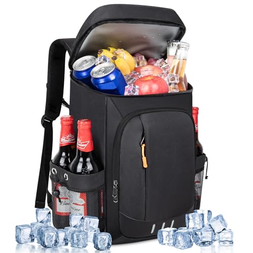 Cooler Backpack- 40 Cans Insulated Backpack Cooler for Men & Women Portable Leak Proof Lunch Backpack Cooler Bag for Beach Picnic Travel Work Camping Hiking-Black - color: Black, size: 40 Cans