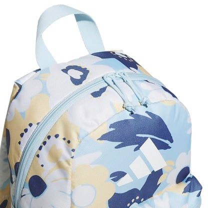 adidas Kids Gotta-Have-It Mini Backpack – School Bag for Girls and Boys, 10L, Big Floral Ice Blue/Ice Blue, OSFA - color: Big Floral Ice Blue/Ice Blue