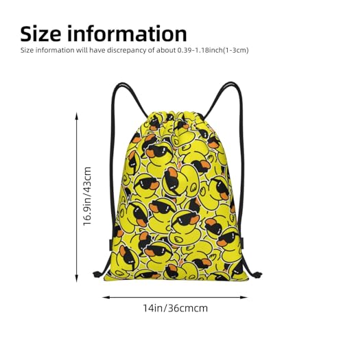 Gianlaima Duck Sunglasses Cartoon Animal Funny Drawstring Bags Backpack Bag Sport Gym Sack String Bag Yoga Dance Travel Bag For Men Women - color: Black36