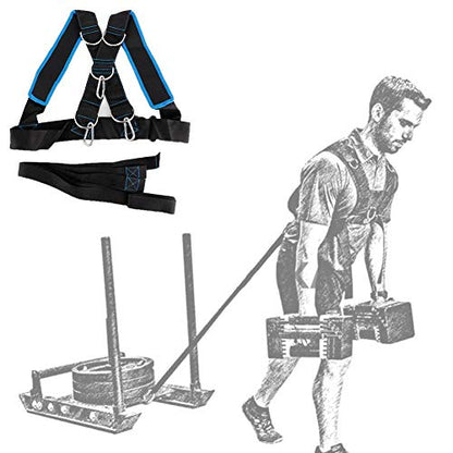 Running Harness, Sled Shoulder Harness Band Belt Sports Equipment Overload Running Band Physical Training Rope Kit Improving Speed, Stamina and