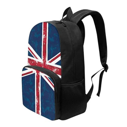 Talayituse Britain Flag Print Backpack for Girls Women, Lightweight Laptop Bookbag Student 17 Inch School Backpack Schoolbag Daypack with Handle for Travel College - color: Britain Flag