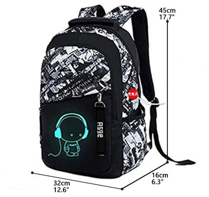 Asge School Backpack for Boys Print Backpack Teenagers Nylon Large School Bag Outdoor Reflective Daypack - color: Camouflage