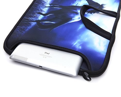 15.6-Inch Laptop Shoulder Sleeve Bag Case With Handle For 15 15.6" Acer Dell Hp (blue) - color: Blue