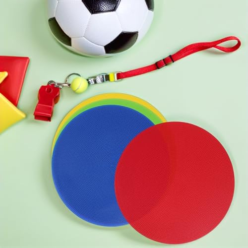8pcs Soccer Agility Markers Flat Cones Non-Slip Spot Discs for Football Basketball Speed Training Sports Field Marking Equipment