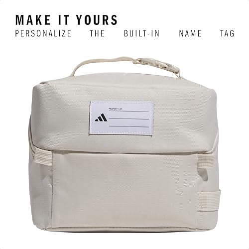 adidas Kids Affiliate Lunch Bag – Insulated Lunchbox for Girls and Boys, 6L - color: Alumina Beige/White