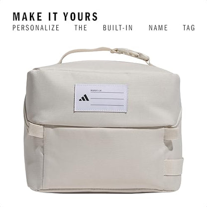 adidas Kids Affiliate Lunch Bag – Insulated Lunchbox for Girls and Boys, 6L - color: Alumina Beige/White