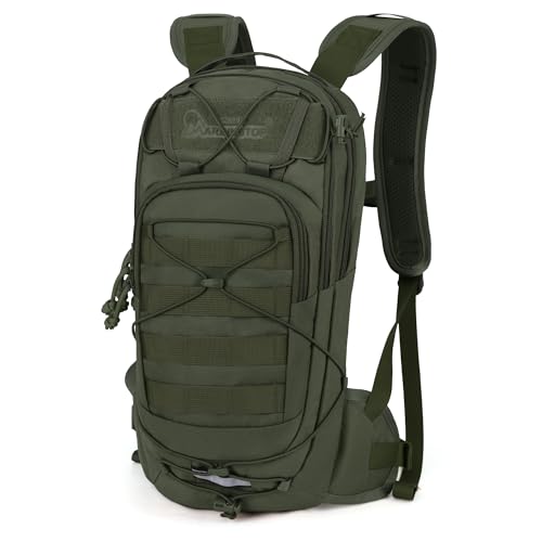 Mardingtop10L Small Tactical Molle Hydration Backpack,Cycling Backpack for Biking,Cycling and Running EDC Daypack - color: Ranger Green