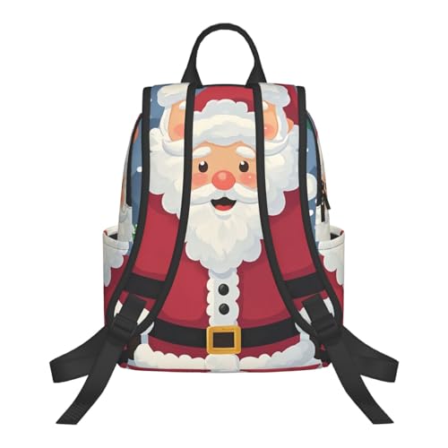 Travel Backpack for Women Men Cartoon Santa Claus Daypack 15 inch Lightweight Computer Bag Casual Back Pack - color: Cartoon Santa Claus2