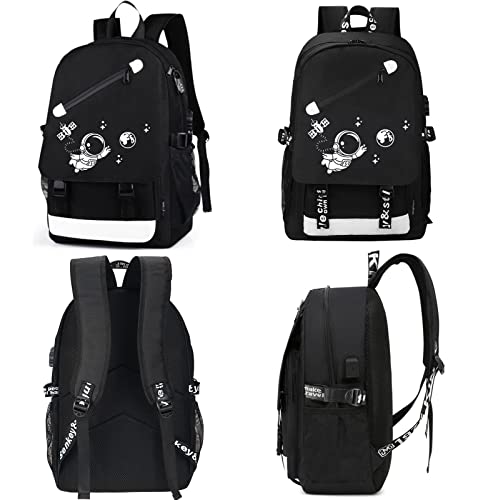 MCWTH School Backpacks for Teen Boys, Luminous School Bag Bookbags for Kids (Astronaut) - color: Astronaut