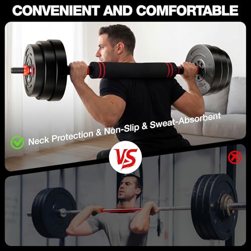 AD01 Adjustable Dumbbells Set, 30/45/70/92LBS Free Weight Set, 5 in 1 Weight Set Used as Kettlebells, Barbell, Push up Stand, Exercise Fitness for Home Gym Suitable Men/Women - color: 45LB(22.5LB Pair)