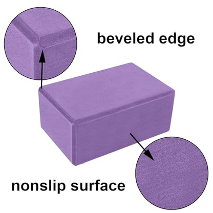 Muka Yoga Blocks 4x6x9 Inch, High Density EVA Foam Yoga Brick for Meditation, Pilates - color: Turquoise, size: 4 pack