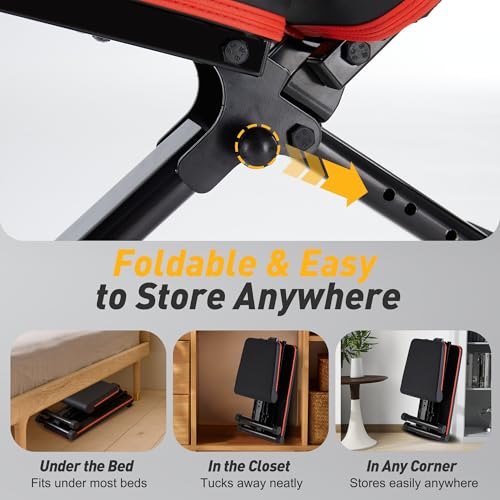 NEWBULIG Adjustable Weight Bench for Home Gym, Foldable Incline Decline Flat Workout Bench for Full Body Exercise, Bench Press and Sit Up Training Equipment, 795 lbs Capacity - color: Modern Black