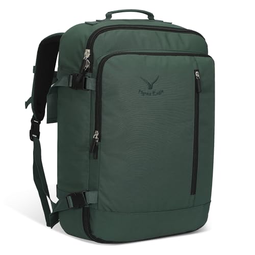 Hynes Eagle 38L Flight Approved Backpack Carry On Travel Bag for Men Women - color: Oliver Green
