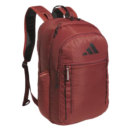 adidas Excel 7 School Backpack for Laptop, Gym and Travel, 34L, Preloved Ruby Red/Black/7.5, OSFA - color: Preloved Ruby Red/Black/7.5, size: One Size