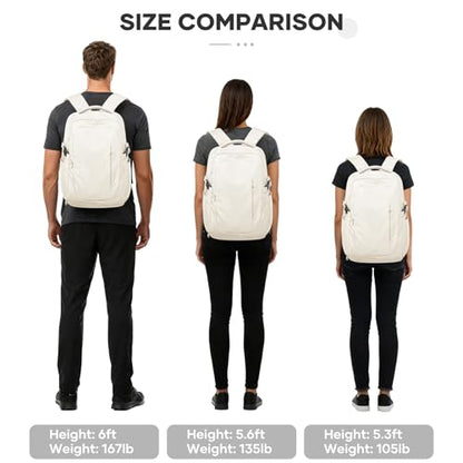 suwasp Large Travel Backpack for Women Men Mochila Airline Approved Carry On Personal Item Backpack Bag Frontier Airlines Personal Item Travel Bag Flight Approved Luggage Backpack - White - color: Beige, size: Large