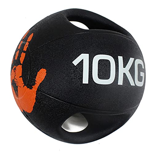 Professional 3KG-10KG Double Handle Grip Medicine Ball - for Weights Training MMA Boxing Exercise Fitness (J 10KG) - size: 10KG
