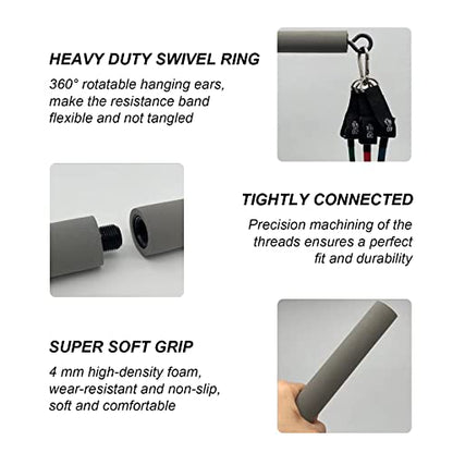 Resistance Band Bar, Body Workout, Portable Pilates Bar, Home Gym Training Equipment, 26 or 39 Inches