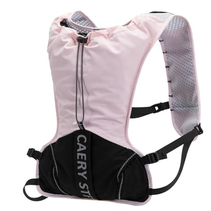 Lightweight Running Hydration Backpack, 1.5L Water Bag Running Vest | Marathon, Hiking Cycling, Breathable Adjustable Design, Unisex - color: Pink