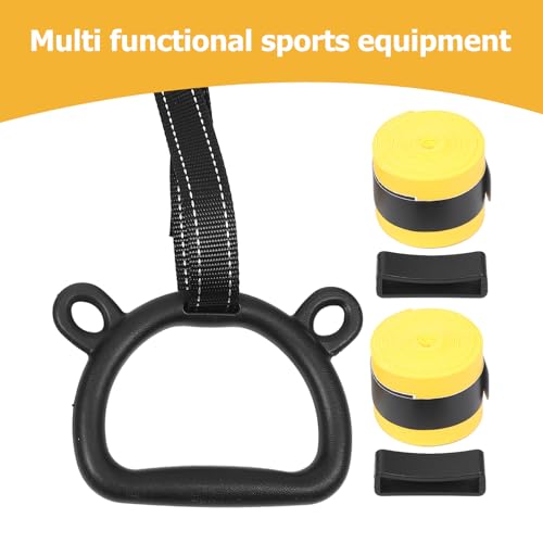 BESPORTBLE Gymnastics Rings Set Adjustable Thickened 2m Straps Pull-up Fitness Equipment Indoor Training for Body Strength