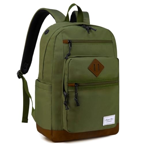 Chase Chic School Backpack for Men Women,Water Resistant Bookbag/Schoolbag/Daypack for Teen Boys Girls High School,College,Work,Travel Green - color: Green