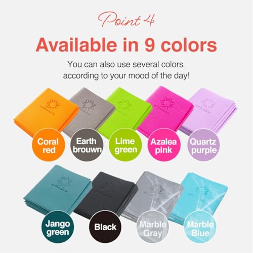 Primasole Folding Yoga Travel Pilates Mat Foldable Easy to Carry to Class Beach Park Tear resistant Travel Picnics 4mm Thick 9 Colors - color: Azalea Pink