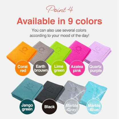 Primasole Folding Yoga Travel Pilates Mat Foldable Easy to Carry to Class Beach Park Tear resistant Travel Picnics 4mm Thick 9 Colors - color: Azalea Pink