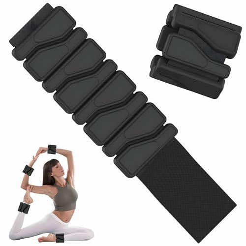 Adjustable Wrist & Ankle Bangles Set | 2 lbs for Man and Woman (1lb Each Arm/Leg Weight) for Home Fitness, Jogging, Yoga, Swimming, Pilates, Cycling & Toning - color: Black